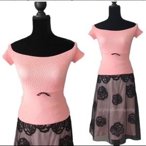 Pink Prada Cap Sleeve Cashmere Crop Top XS